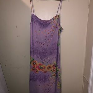 Beautiful purple & sunflower spaghetti strap dress